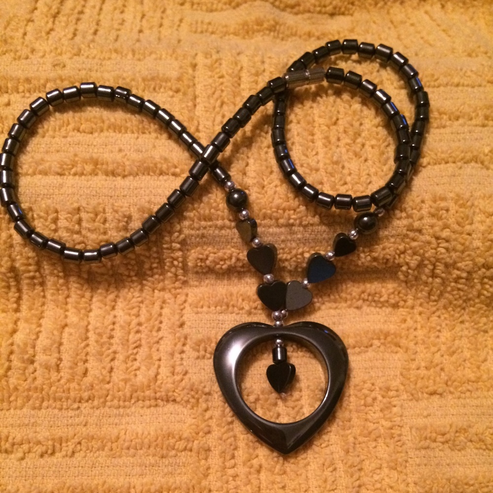 Black Hemetite Beaded Necklace